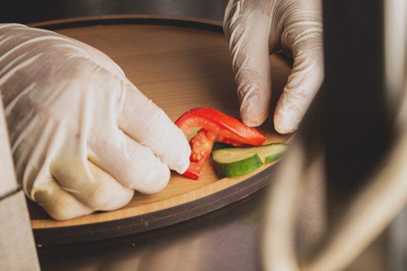 Chopt restaurant interior with fresh ingredients displayed