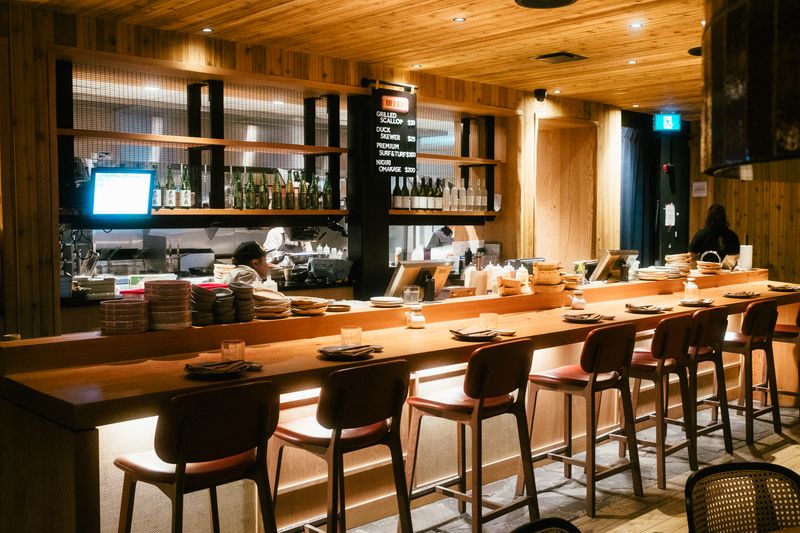 Comfortable and cozy seating area inside Chopt restaurant